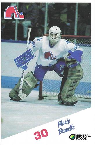 1987-88 General Foods Quebec Nordiques #NNO Mario Brunetta Front