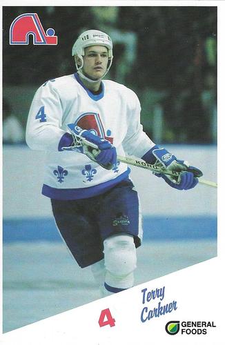 1987-88 General Foods Quebec Nordiques #NNO Terry Carkner Front