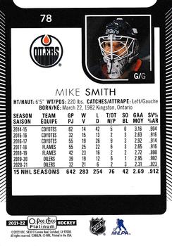 2021-22 O-Pee-Chee Platinum #78 Mike Smith Back