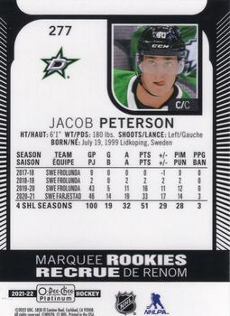 2021-22 O-Pee-Chee Platinum #277 Jacob Peterson Back