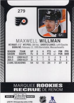 2021-22 O-Pee-Chee Platinum #279 Maxwell Willman Back
