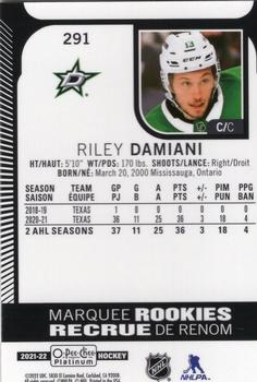 2021-22 O-Pee-Chee Platinum #291 Riley Damiani Back
