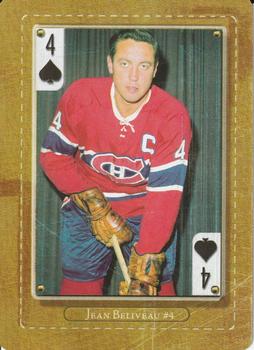 2005 Hockey Hall of Fame Playing Cards #4♠ Jean Beliveau Front