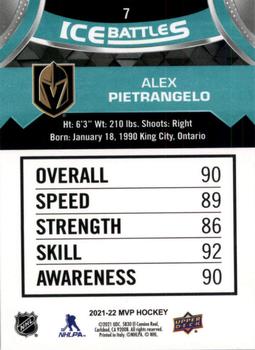 2021-22 Upper Deck MVP - Ice Battles #7 Alex Pietrangelo Back