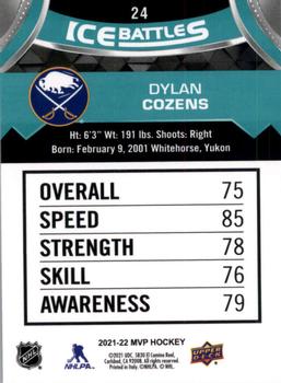 2021-22 Upper Deck MVP - Ice Battles #24 Dylan Cozens Back