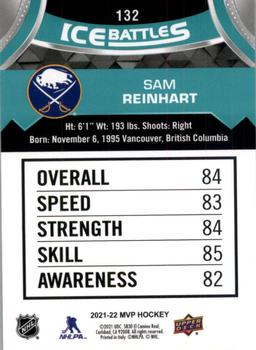 2021-22 Upper Deck MVP - Ice Battles #132 Sam Reinhart Back