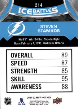 2021-22 Upper Deck MVP - Ice Battles #214 Steven Stamkos Back