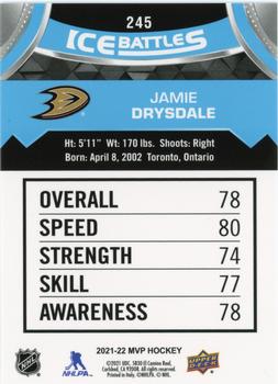 2021-22 Upper Deck MVP - Ice Battles #245 Jamie Drysdale Back