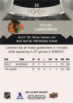 2021-22 Upper Deck MVP - Silver Script #32 Kevin Lankinen Back