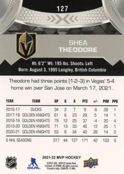 2021-22 Upper Deck MVP - Silver Script #127 Shea Theodore Back