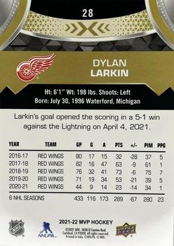 2021-22 Upper Deck MVP - Gold Script #28 Dylan Larkin Back