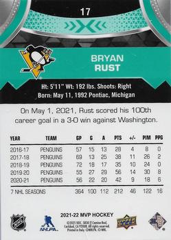 2021-22 Upper Deck MVP - Super Script #17 Bryan Rust Back