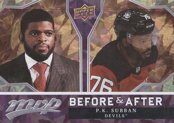 2021-22 Upper Deck MVP - Before and After Gold #BA-5 P.K. Subban Front