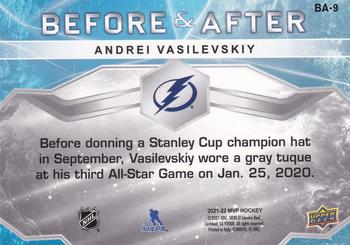 2021-22 Upper Deck MVP - Before and After Gold #BA-9 Andrei Vasilevskiy Back