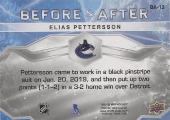 2021-22 Upper Deck MVP - Before and After Gold #BA-12 Elias Pettersson Back