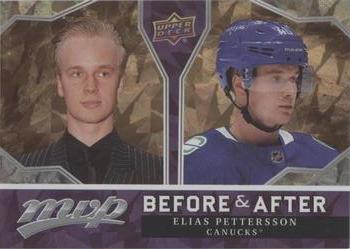 2021-22 Upper Deck MVP - Before and After Gold #BA-12 Elias Pettersson Front