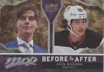 2021-22 Upper Deck MVP - Before and After Gold #BA-15 Jack Hughes Front
