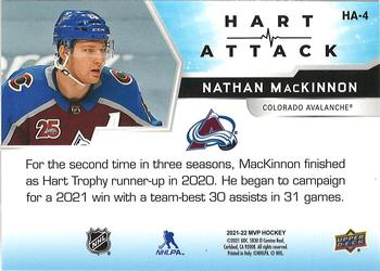 2021-22 Upper Deck MVP - Hart Attack Gold #HA-4 Nathan MacKinnon Back