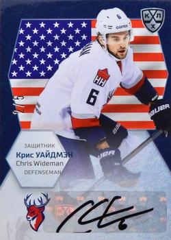 2021 Sereal KHL Cards Collection Exclusive - 2021 World Championship Autograph #WCH-A06 Chris Wideman Front
