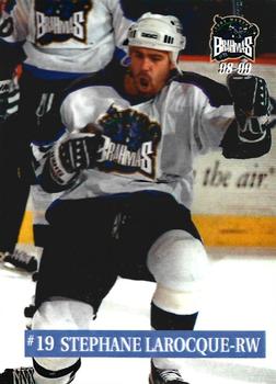 1998-99 Roox Fort Worth Brahmas (WPHL) #901023T Stephane Larocque Front