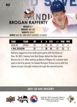 2021-22 Upper Deck AHL #80 Brogan Rafferty Back