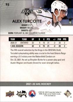2021-22 Upper Deck AHL #95 Alex Turcotte Back