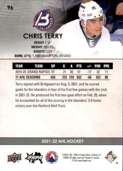 2021-22 Upper Deck AHL #96 Chris Terry Back
