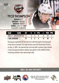2021-22 Upper Deck AHL #137 Tyce Thompson Back