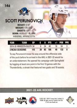 2021-22 Upper Deck AHL #146 Scott Perunovich Back