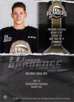 2021-22 Extreme Charlottetown Islanders (QMJHL) #NNO Jakub Brabenec Back