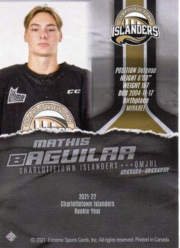 2021-22 Extreme Charlottetown Islanders (QMJHL) - Autographs #NNO Mathis Aguilar Back