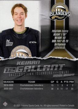 2021-22 Extreme Charlottetown Islanders (QMJHL) - Autographs #NNO Keiran Gallant Back
