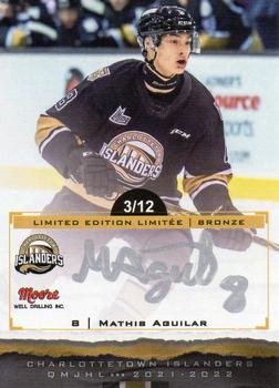 2021-22 Extreme Charlottetown Islanders (QMJHL) - Autographs Bronze #NNO Mathis Aguilar Front