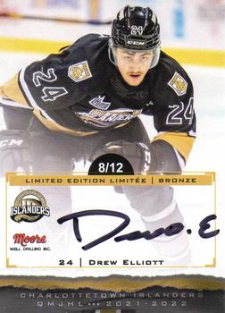 2021-22 Extreme Charlottetown Islanders (QMJHL) - Autographs Bronze #NNO Drew Elliott Front