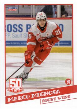 2021-22 Choice Sault Ste. Marie Greyhounds (OHL) #14 Marco Mignosa Front