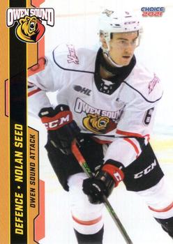 2021-22 Choice Owen Sound Attack (OHL) #5 Nolan Seed Front
