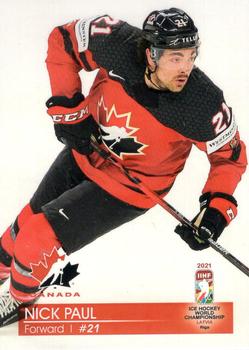 2021 IIHF World Hockey Championship Team Canada #9 Nick Paul Front