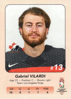 2021 IIHF World Hockey Championship Team Canada #16 Gabriel Vilardi Back