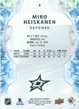 2021-22 Upper Deck Ice #9 Miro Heiskanen Back