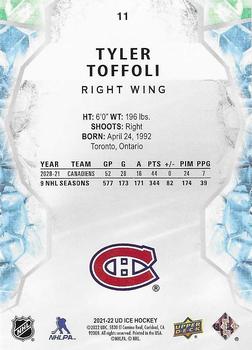 2021-22 Upper Deck Ice #11 Tyler Toffoli Back