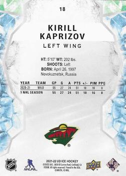 2021-22 Upper Deck Ice #18 Kirill Kaprizov Back