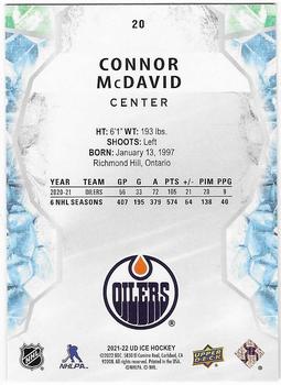 2021-22 Upper Deck Ice #20 Connor McDavid Back