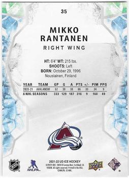 2021-22 Upper Deck Ice #35 Mikko Rantanen Back