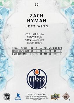 2021-22 Upper Deck Ice #50 Zach Hyman Back