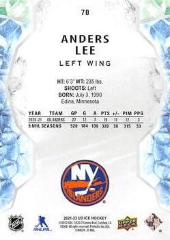 2021-22 Upper Deck Ice #70 Anders Lee Back