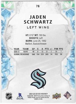 2021-22 Upper Deck Ice #76 Jaden Schwartz Back