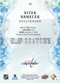 2021-22 Upper Deck Ice #79 Vitek Vanecek Back