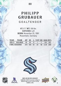 2021-22 Upper Deck Ice #80 Philipp Grubauer Back