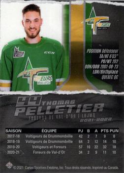 2021-22 Extreme Val-d'Or Foreurs (QMJHL) #16 Thomas Pelletier Back