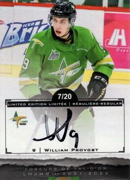 2021-22 Extreme Val-d'Or Foreurs (QMJHL) - Autographs #1 William Provost Front